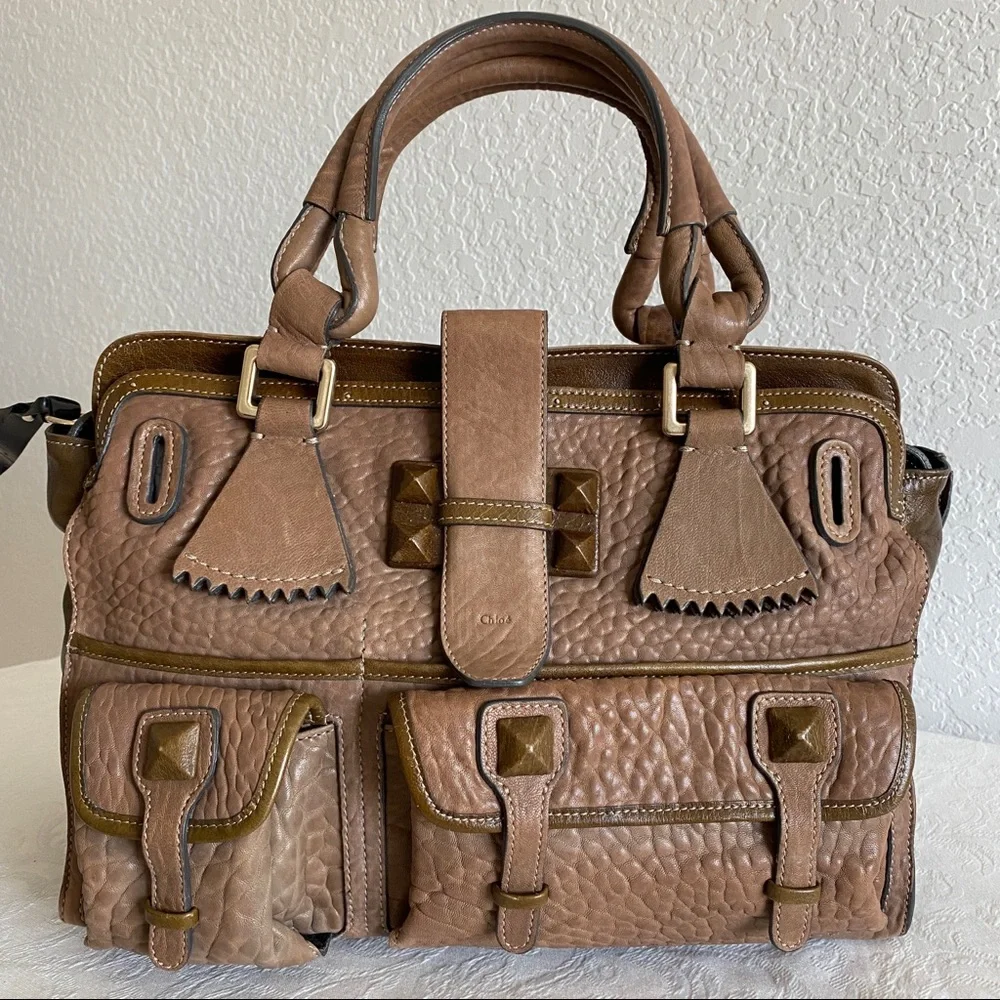 Chloe front pocket organizer tote
